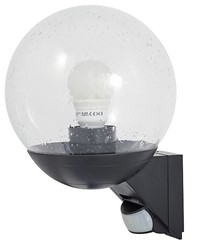 Steinel Silver Sensor - Udendørsvæglampe sort i klar glas